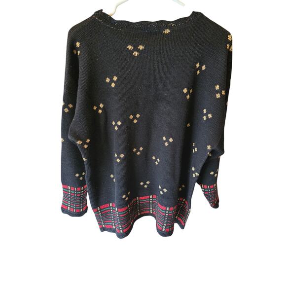 Vintage Nutcracker Ugly Christmas Sweater M Womens Y2K Shimmer Holiday Party - Picture 6 of 6